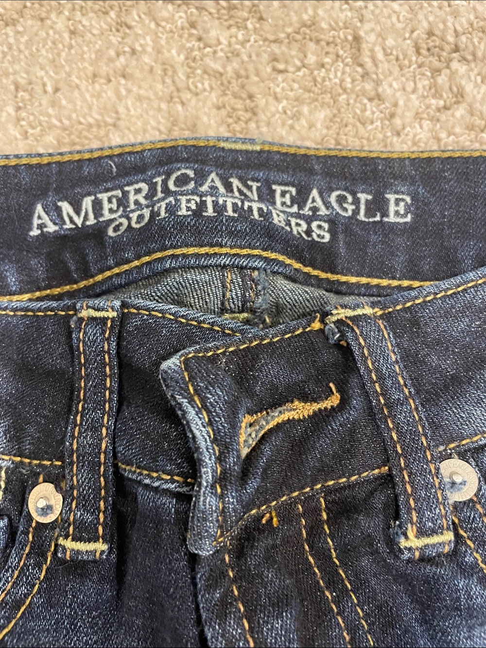 American Eagle Outfitters Dark Indigo Flared Jeans - Women's - Picture 2 of 7